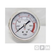 오일압력게이지/판넬식 압력계/YN60Z-0.7MPa, 상세페이지 참조