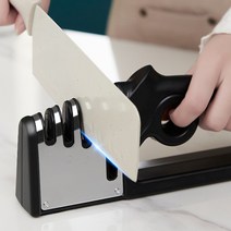 JY 가위갈이 칼갈이 휴대용칼갈이 세라믹 3단 연마, 블랙