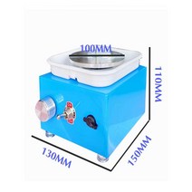 도자기 전기 손 물레 학원 가정 소형 공방 미니 도자, 핑크플러그인10cm+염료+점토+도구+컬러휠