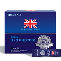 헬스웰 영국산비타민c 3000mg 100포 메가도스 Qualic마크+파인분말, 1개