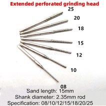 2.35MM 생크 드릴 다이아몬드 그라인딩 헤드 비트 세트 1 개 로터리 파인 팁 니들 버 메탈 스톤 제이드, [04] 25A