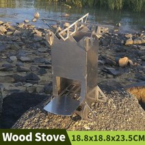 정원 화재 구덩이 야외 캠핑 벽난로 휴대용 분할 화로 스테인레스 스틸 실버 접힌 피크닉 카드 로켓 난방