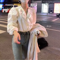 김비서블라우스 왕리본 봄 여름 곱창 블라우스 벌룬 4 5 월 결혼식 하객룩