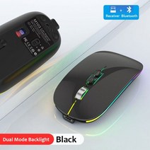 미니PC 소형PC 미니 컴퓨터 피씨 초소형 초미니 노트북 용 조용한 무선 마우스 2.4GHz 휴대용 무소음 PC 데스크탑 소형 USB, Shiny Black