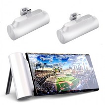 일체형 C타입 보조배터리 거치가능 포켓사이즈 휴대가 엑티몬 편한 [인씨네] 5000mAh 아이폰8핀 충전잭