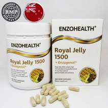 뉴질랜드 엔조헬스 로얄젤리 엔조제놀 1500mg 300캡슐 파우더 분말 면역력 로얄젤리 로열젤리, 단품, 단품