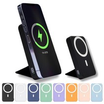 이팟 맥세이프 22.5W 고속 무선충전 보조배터리 10000mAh + 맥세이프링 / 케이블, 핑크