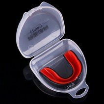 스포츠용 마우스피스 치아 구강 이빨보호 격투기 복싱 프리사이즈, 블랙 레드