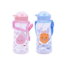 카카오 리틀프렌즈 프리미엄 트라이탄 빨대물통 450ml 어피치, 3개