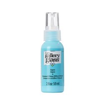 Plaid 갤러리 스테인 글라스 펜 2oz 색상선택 글라스 데코 스테인글라스 물감, 32 Aqua