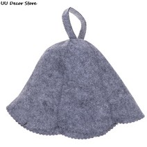 사우나 히터 1PC Felt Head Protection Bath Anti Heat Free Size Russian Style Shower Cap Sauna Hat Wholesa, 01 Grey