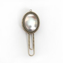 [펠트친구]자수용 방울타원 클립책갈피[1746]