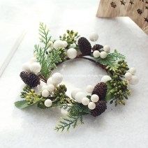 미니솔방울열매캔들링-화이트/테이블장식소품