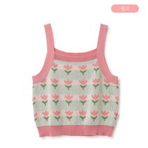 페리미츠 여아용 튤립자카드 니트 조끼 P2322K455