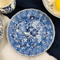 존슨브라더스 접시 빈티지 샐러드볼 세라믹 식기 디저트 접시 디너 플레이트 밥 그릇, 13개, 9인치 평판