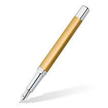 스테들러 트리플러스 474 F09-3 만년필 앤틱 파란색 잉크 카트리지 포함, Glorious Gold, Medium