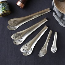 헐끄 다용도 타공 스텐 샐러드 스파게티 뷔페 부페 고기 주방 업소용 둥근 집게 5size, 5P SET