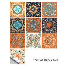 벽 바닥타일 10 개/대 만다라 Style 크리스탈 Hard 타일 세라믹 스티커 주방 옷장 홈 Decor Art 껍질 & 스틱 데칼보다 reballing bga, 56.MZ-2-117 - 20cmX20cmX10pcs