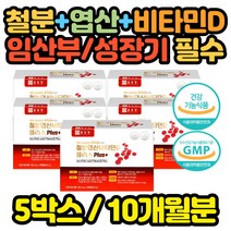 종근당 대용량 철분 개별포장 영양제 청소년 임산부 5통 어린이 어르신 여성 노인 생리 수유부 모유 선물