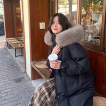 패딩 여성 프리미엄 하프 기장 무릎 위 2022 신한판 스타일리시한 디자인 소소한 도톰 코트 도매