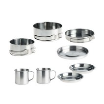 캠핑 낚시 등산 스텐 코펠 식기 세트 8P 차박 컵 캠핑코펠세트 소풍 반합