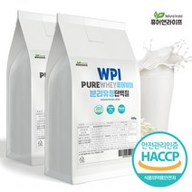 해썹인증 WPI 퓨어웨이 분리유청 단백질분말 500g 2팩 (총1kg) 락토프리