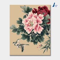 아트픽스 DIY 명화그리기 유화그리기세트 G-정물, G56-목단꽃과 새