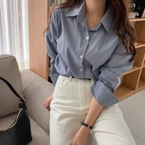 겟잇미 레노리 여성 컬러 간절기 카라셔츠
