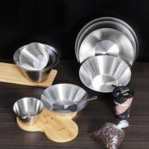 스텐 샐러드볼 아이스크림그릇 디저트 시리얼 요거트볼 화채 빙수, 화채볼, 3호, 1개