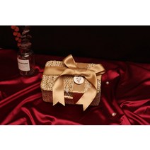 케이스 여성 셀럽 고급 유럽식 결혼선물 신부들러리 포토박스, T02-23CMx13CMx8CM, C08-희게 닦다 색선물 케이스세트샴페인 리본