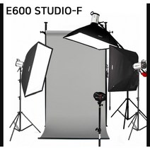 [다복점빵] 포멕스 사진조명 스튜디오 촬영 세트 (E600 STUDIO-F) 고정형 배경시스템 (배경지135cm 그레이) 쇼핑몰 의류 패션 피팅 인물 프로필 추천