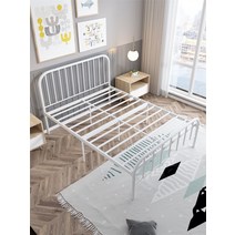 북유럽 철제 침대 강철 1인 2인용 기숙사 숙소 선반 diy 조립형 프레임, 1500mm*2000mm 옵션1