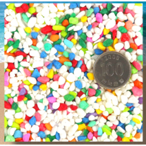 화분월드 인테리어 천연 칼라스톤 색돌 색자갈 소포장, 칼라스톤(주황)(1kg)