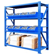 물류창고 조립식 앵글 선반 중량랙 철제 다단식 적치, 길이2m 너비0.6m 높이2m 하중200kg, 02.화이트4단 서브프레임