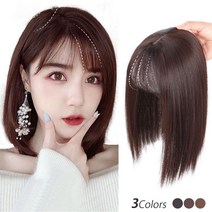 여성 가발 귀엽게 쓰고 있다 모발량 업&귀여운 앞머링 머리카락 100% 3Colors 어레인지도 쉽게 할 수 있다, 다크 브라운-25CM