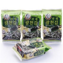 광천어머니김 16단 파래 도시락김 5g X 16봉 2개입 /총 32봉/전장김/식탁김/돌자반/김밥김/김자반, 32개