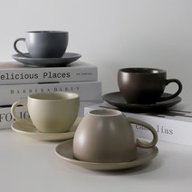 도자기 엘크 커피잔세트 290ml 4color, 그레이블루