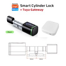 지문자물쇠 안전고리 사물함자물쇠 Tuya-앱 지문 RFID 카드 블루투스 유로 실린더 스마트 도어 잠금 알렉, 03 K1TYB30 30 GA_05 A50B50