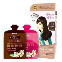 NEW 자연으로 비파 헤어컬러크림_B1 흑갈색