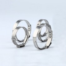 20pcs 한 귀 Stepless 호스 클램프 304 스테인레스 스틸 파이프 클립 클램핑 튜브 6.5mm 95.0mm, 72.3-75.5mm