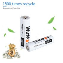 저스트앳 Wurkkos-3.7V 900mah 14500 배터리 충전식 리튬 이온 LED 손전등 장난감 토치 TS10, [01] 1PCS