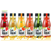 (풀무원)신선한 아임리얼 순수착즙 과일 프리미엄 딸기냉장주스 스트로베리 토마토 키위 망고 오렌지 자몽6종류 190ml