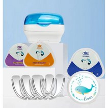 [치아교정치과] 5D 어린이 교정기 치과 용품가드 교정기 치아 트레이, 1-3단계+소독함