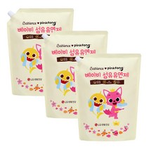 베비언스 핑크퐁 베이비 섬유유연제 은은한 파우더향 리필, 2200ml, 3개