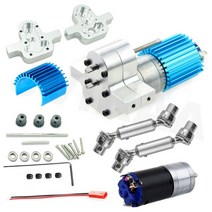 변속기 브레이크 부품 기어변속 금속 전송 기어 박스 370 모터 WPL 1/16 B14 MN90 JJRC 자동차 변경 DIY 조, 02 Silver