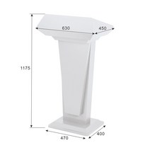 스테인리스 강연대 발언대 회의 진행대 연단 테이블 단상 회의용 발표, YT-7 화이트