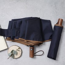 미치코런던 58 솔리드 바이어스 우드핸들 3단자동우산