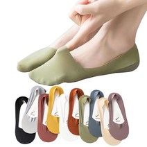 Sekuzy 얼음 양말 보트 양말 여름 얇은 섹션면 바닥 미끄럼 방지 발 뒤꿈치에서 떨어지지 않는 낮은 얕은 보이지 않는 10 팩 양말