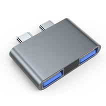 듀얼 USB C 타입-C 허브 OTG 컨버터 맥북 에어 맥 프로 썬더볼트 3 도킹 스테이션 Hab 3.0 PD100W 고속, [03] USB3.0-USB3.0