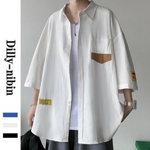 예니브 남자 셔츠 남성 반팔 셔츠 블라우스 남방 커플룩 빅사이즈 S~5XL